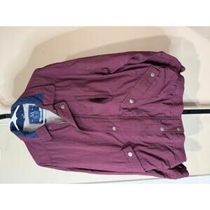 Members Only Vintage Burgundy Windbreaker Jacket Medium
